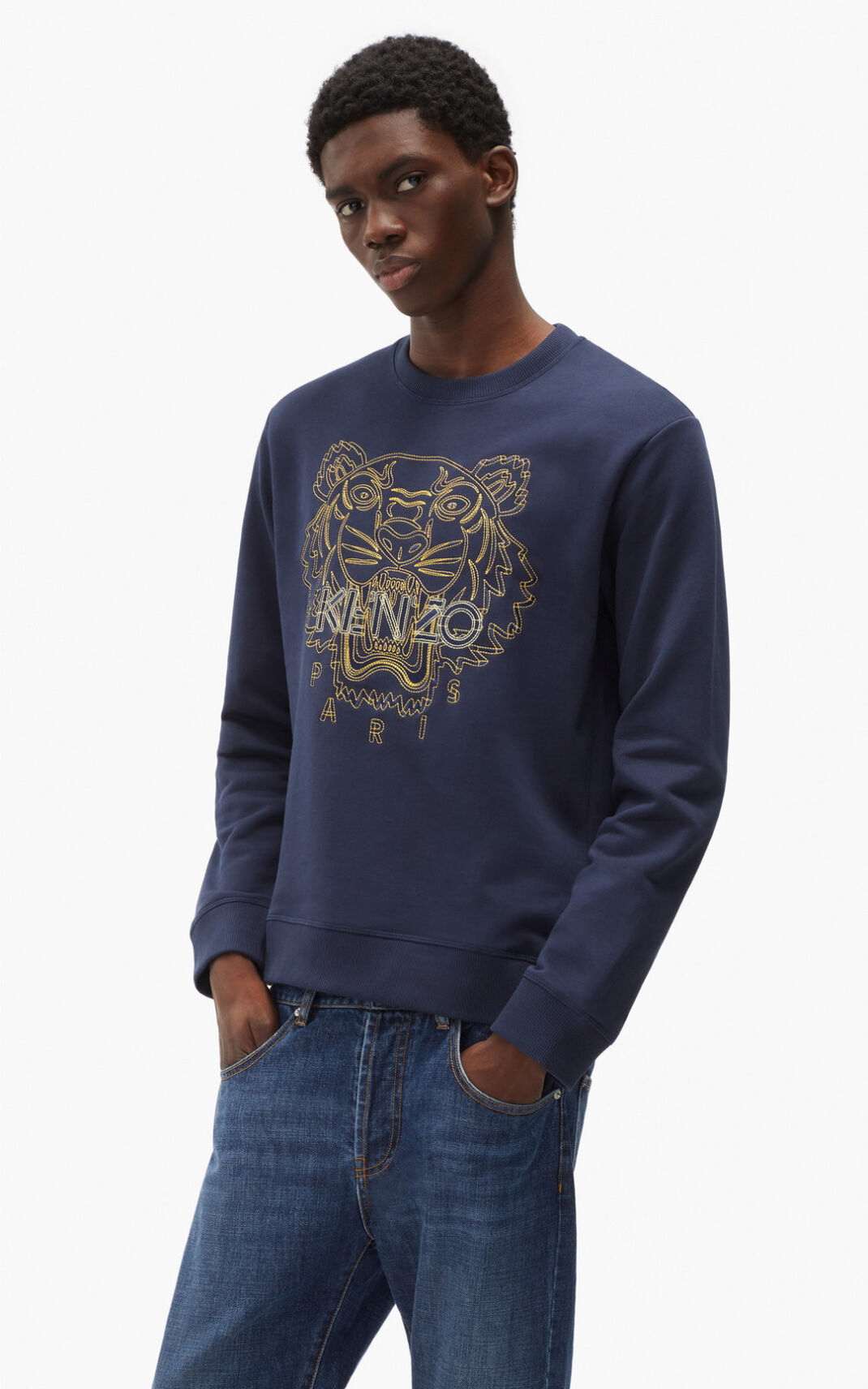 Sudadera Kenzo Tiger Hombre Azul Marino Azules YNZ746903